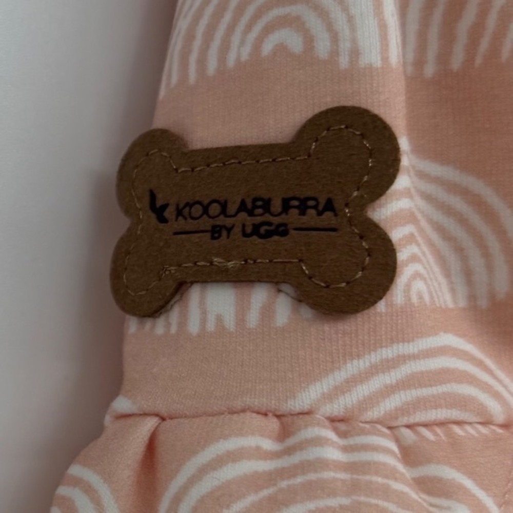 Koolaburra by UGG Dog Dress Peach Pink Rainbow Print Pet Shirt Medium NEW - Picture 4 of 5